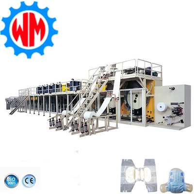 Αγορά 350PCS/λεπτο Ηλεκτρονική μηχανή υψηλής ταχύτητας για την κατασκευή πάνες για ενήλικες online manufacture