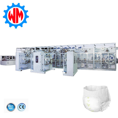 Λιγότερη ενέργεια Full Servo Big Ring Waist Baby Diaper Production Line με CE